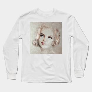 Blue Eyes Blond Crep Long Sleeve T-Shirt